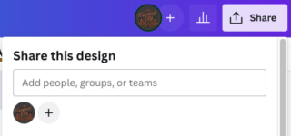 Share your design with Canva